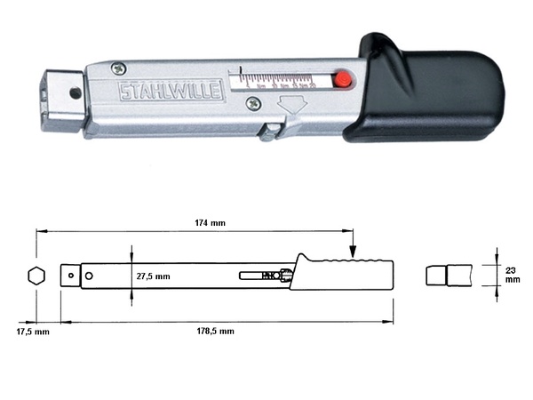 Stahlwille 50180002 momentový klíč 4-20 Nm 9x12mm Manoskop 730