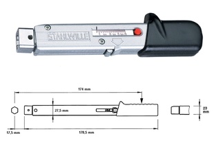 Malý momentový klíč 4-20Nm 9x12mm Stahlwille Manoskop 730